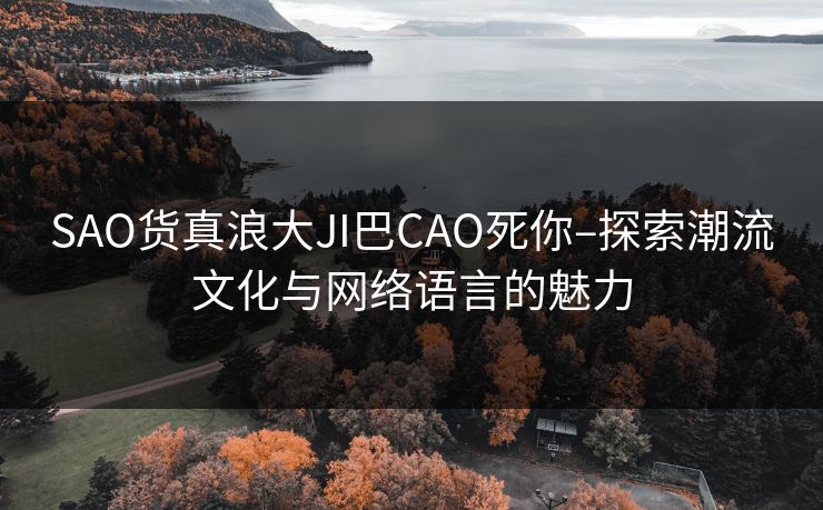 SAO货真浪大JI巴CAO死你–探索潮流文化与网络语言的魅力 第1张 SAO货真浪大JI巴CAO死你–探索潮流文化与网络语言的魅力 第1张