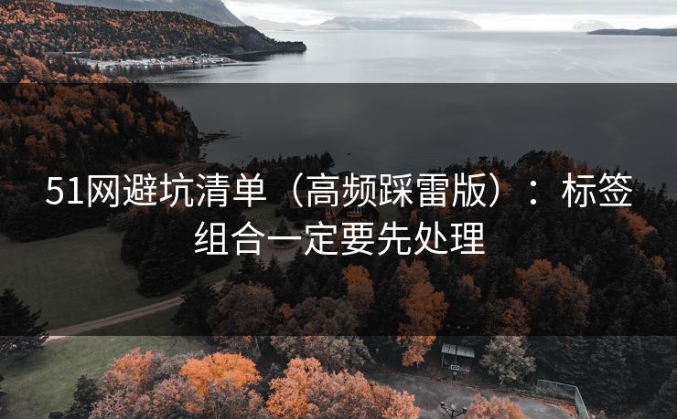 51网避坑清单(高频踩雷版):标签组合一定要先处理